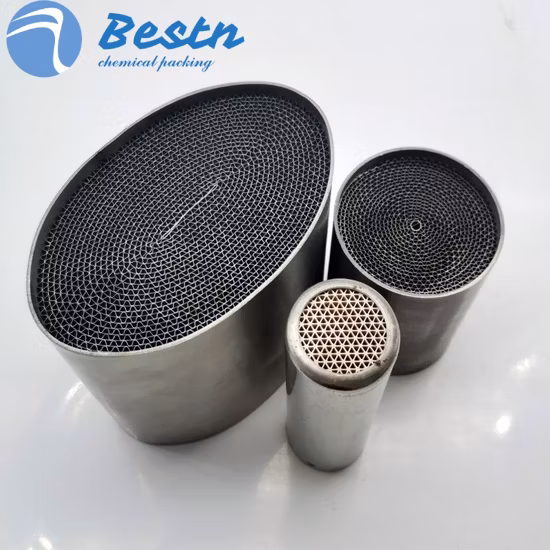 Support de catalyseur métallique de substrat en nid d'abeilles de support métallique Euro 5 pour convertisseur catalytique